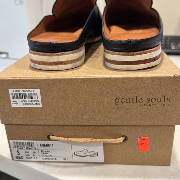 Gentle Souls Evertt Loafer Slides/Mules Black Leather Size 8 - Picture 5 of 5